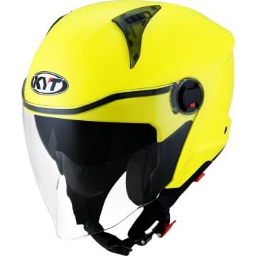 KYT D-City Plain Yellow Jet Helmet