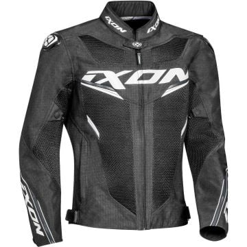 Ixon Draco Black White Textile Motorcycle Jacket