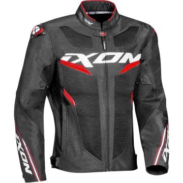 Ixon Draco Black White Red Textile Motorcycle Jacket