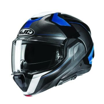 HJC F100 Bios Black Blue Modular Helmet
