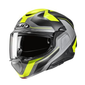 HJC F100 Bios Black Grey Yellow Modular Helmet