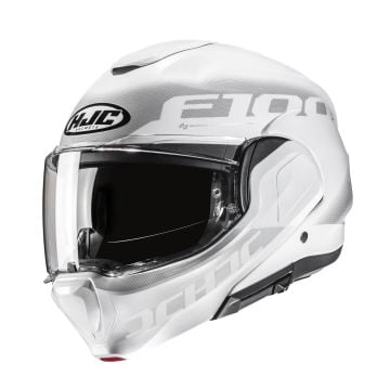 HJC F100 Hetal Grey White Modular Helmet