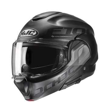 HJC F100 Hetal Black Grey Modular Helmet