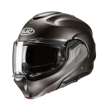 HJC F100 Solid Semi Flat Titanium Modular Helmet