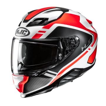 HJC F71 Tozz Black White Orange Full Face Helmet