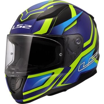 LS2 FF353 Rapid II Flitz H-Vis Yellow Blue 06 Full Face Helmet