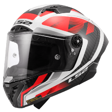 LS2 FF805 Thunder GP Aero Raute White Red 06 Full Face Helmet