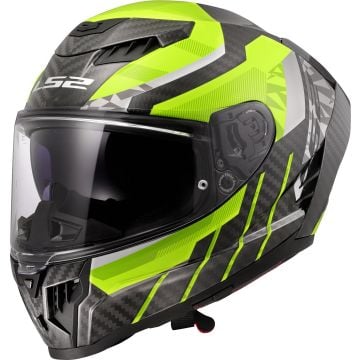 LS2 FF807 Dragon Trax H-Vis Yellow Full Face Helmet