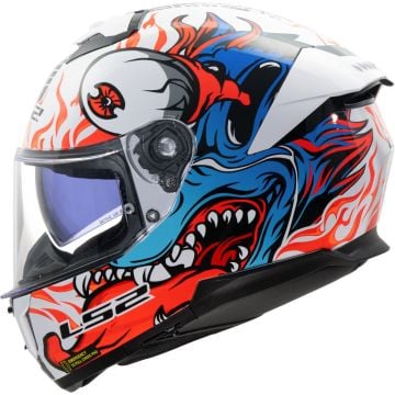 LS2 FF808 Stream II Inferno White Blue 06 Full Face Helmet