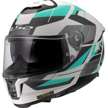 LS2 FF808 Stream II Road Cyan Light Grey 06 Full Face Helmet