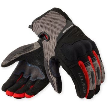 REV’IT! Cavern Black Grey Red Gloves