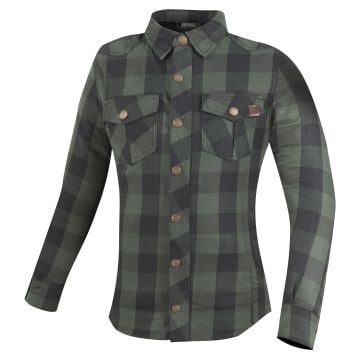 Bogotto Forgewood Ladies Black Green Motorcycle Riding Shirt