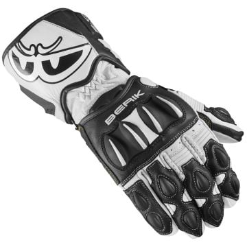 Berik Thunar Evo White Black Motorcycle Gloves