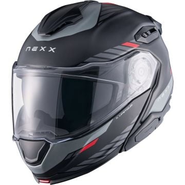 Nexx X.Lifetour Globe Black Matt Red Flip Up Helmet