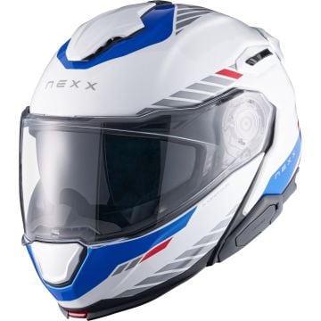 Nexx X.Lifetour Globe White Blue Flip Up Helmet