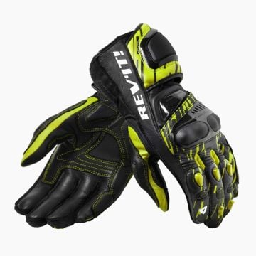 REV'IT! Quantum 2 Neon Amarillo Negro Motocicleta Guantes