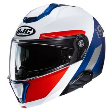 HJC i91 Bina White Blue Modular Helmet