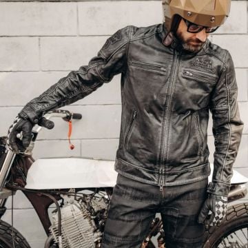 HolyFreedom Zero Summer Perforated Black Motorcycle Leather Jacket