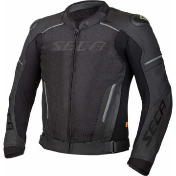 SECA Hooligan Air Mesh Black Leather Jacket