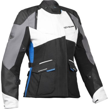 Ixon Balder Lady Black Grey Blue Textile Motorcycle Jacket