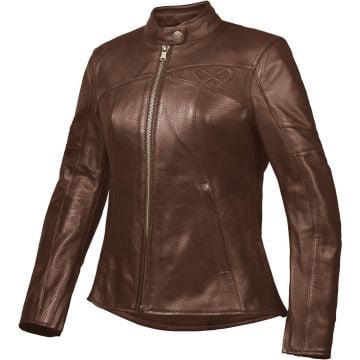 Ixon Cranky Air L Brown Ladies Leather Motorcycle Jacket