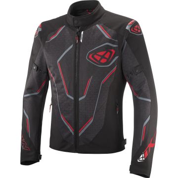 Ixon Demoniak Black Red Textile Motorcycle Jacket