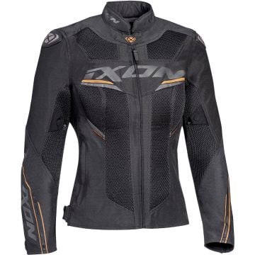 Ixon Draco Lady Anthracite Black Gold Textile Motorcycle Jacket