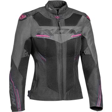Ixon Draco Lady Black Anthracite Fushia Textile Motorcycle Jacket