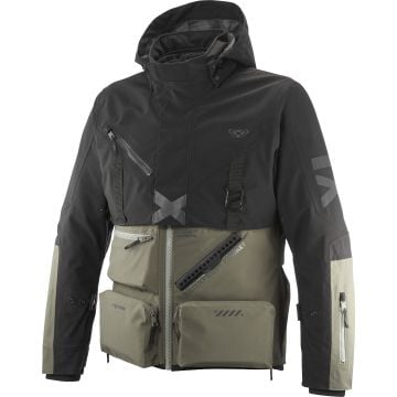 Ixon Etna Khaki Black Waterproof Textile Motorcycle Jacket