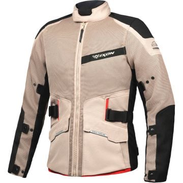 Ixon M-Njord Sand Black Red Textile Motorcycle Jacket