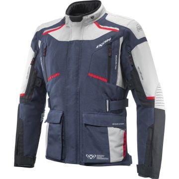 Ixon Midgard Grege Navy Black Waterproof Textile Motorcycle Jacket