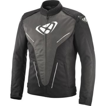 Ixon Prodigy Black Anthracite White Waterproof Textile Motorcycle Jacket