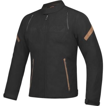 Ixon Striker Retro Black Brown Waterproof Textile Motorcycle Jacket