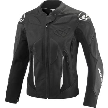 Ixon Wonder-SP JKT L Black White Ladies Leather Motorcycle Jacket