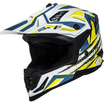 IXS iXS363 2.0 White Yellow Blue Motocross Helmet