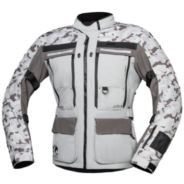 IXS Montevideo-Air 3.0 Grey Camo Textile Motorcycle Jacket