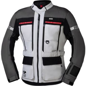 IXS Montevideo-ST 3.0 Waterproof Light Grey Anthracite Textile Motorcycle Jacket