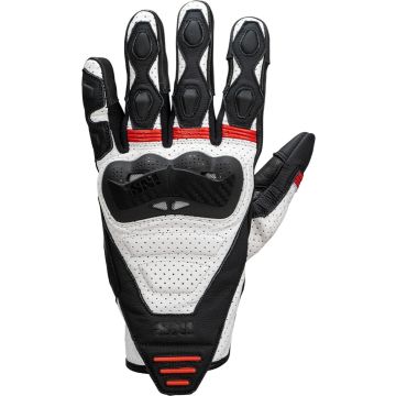 IXS Rapid 1.0 Perforated Black White Red Motorcycle Gloves