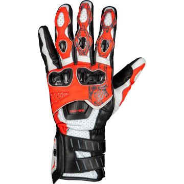 IXS RS-200 3.0 White Black Red Motorcycle Gloves