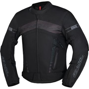 IXS RS-400-ST 3.0 Waterproof Black Textile Motorcycle Jacket