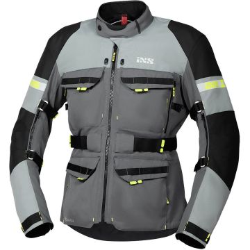 IXS Tour Adventure Gore-Tex Dark Grey Light Grey Yellow Textile Motorcycle Jacket
