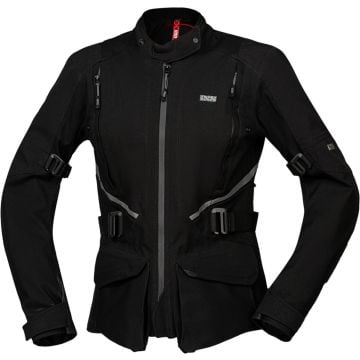 IXS Tourster-STX 1.0 Waterproof Ladies Black Textile Motorcycle Jacket