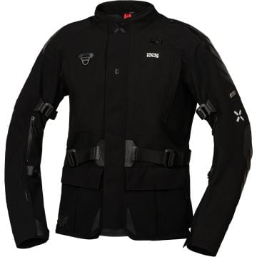 IXS Venture-STX 1.0 Waterproof Black Textile Motorcycle Jacket