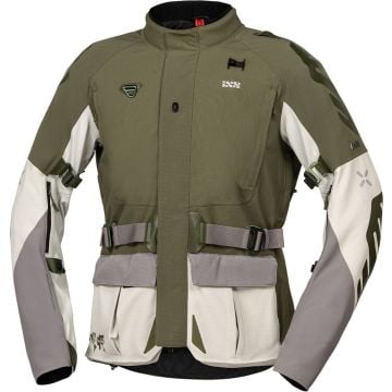 IXS Venture-STX 1.0 Waterproof Green Grey Textile Motorcycle Jacket