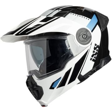 IXS Venture 1.0 White Black Blue Flip Up Helmet