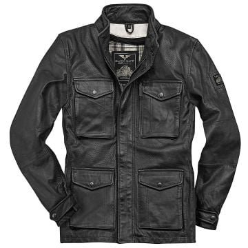 Black-Cafe London Manhattan Black Leather Jacket