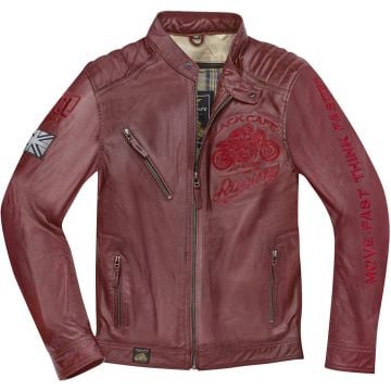 Black-Cafe London Istanbul Burgundy Leather Jacket