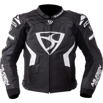 MUGENRACE Marcus Black White Leather Jacket