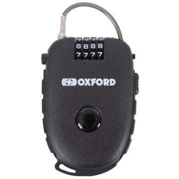 Oxford Retra 75cm Combination Lock with retractable Cable