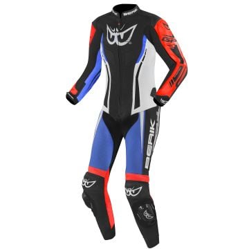 Berik Monza Ladies Black White Red Blue One Piece Motorcycle Suit